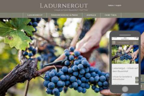 Responsives Webdesign - Ladurnergut in Tirol