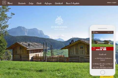 Responsives Webdesign - Chalet Resort - ZU KIRCHWIES in Lajen