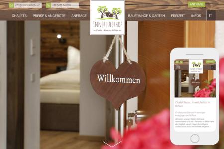 Responsives Webdesign - Innerluferhof - Chalets - Riffian