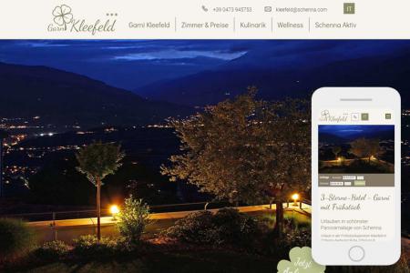 Responsives Webdesign - Garni Pension Kleefeld - Schenna