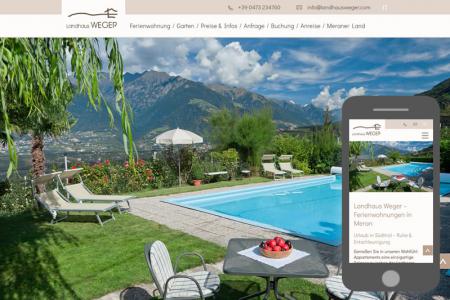 Responsives Webdesign - Landhaus Weger in Meran