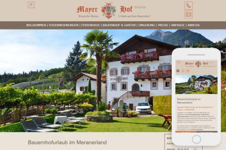 Responsives Webdesign - Bauernhof Mayerhof - Kuens