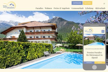 Responsives Webdesign | Pension Paradies - Algund