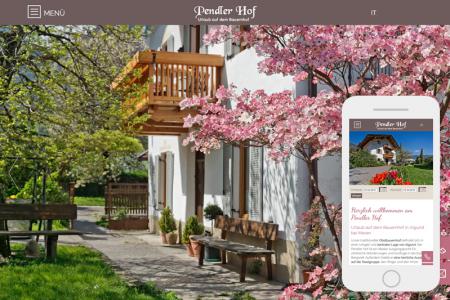 Responsives Webdesign – Bauernhof Pendler Hof, Algund