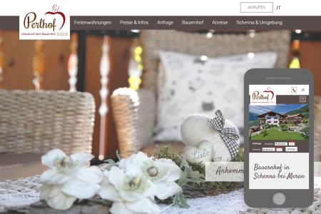 Responsives Webdesign - Perlhof - Schenna