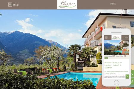 Responsives Webdesign – Pension Planta in Meran