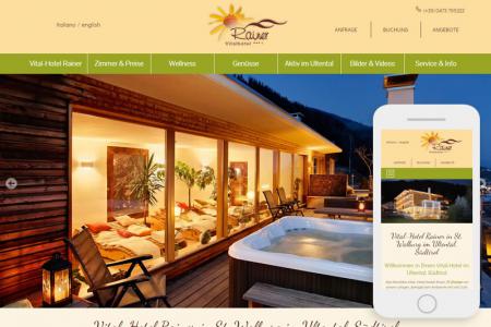 Responsives Webdesign - Hotel Rainer, Ulten