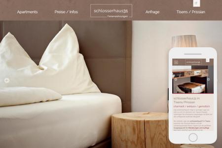 Responsives Webdesign - Schlosserhaus31 in Tisens