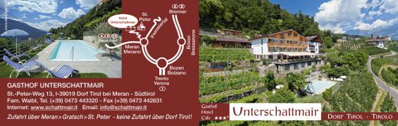 Klapp-Visitenkarte Unterschattmair, Dorf Tirol