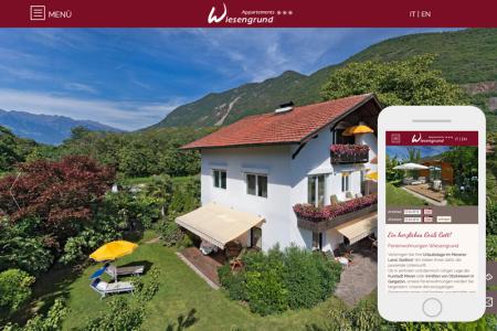 Responsives Webdesign – Appartements Wiesengrund, Meran